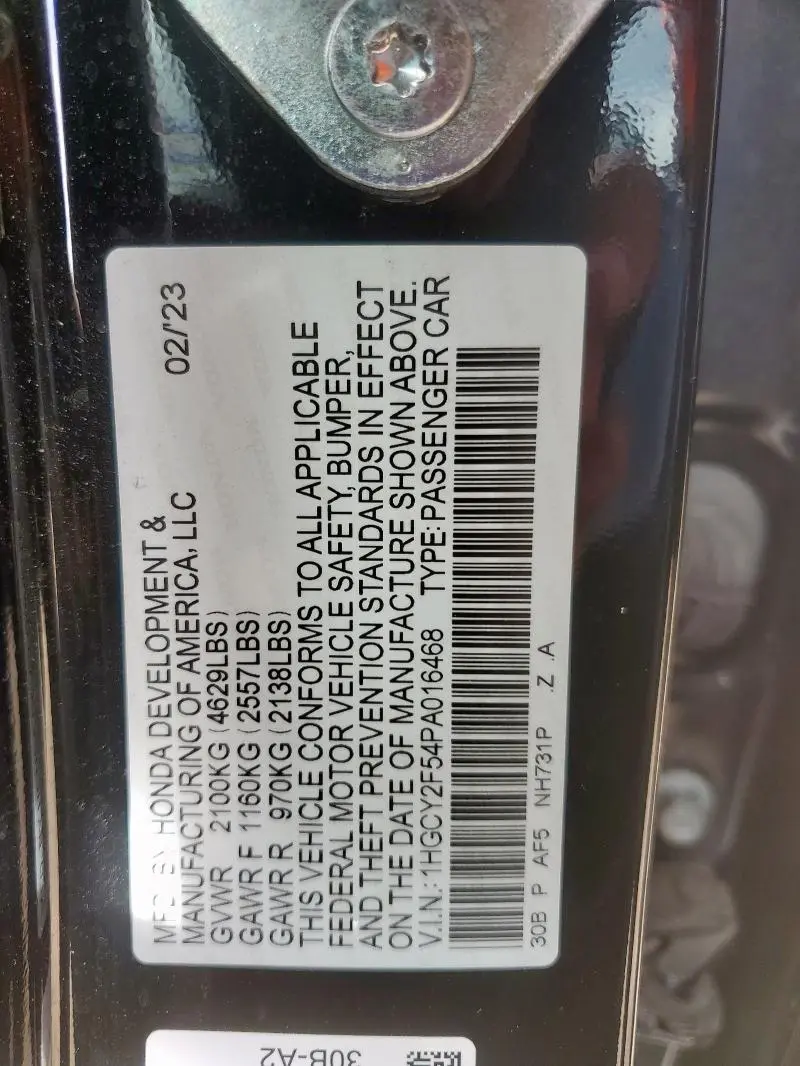 2023 HONDA ACCORD HYBRID SPORT  