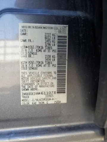2022 NISSAN FRONTIER S  