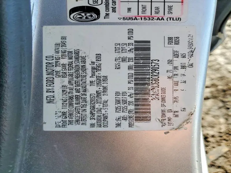 2012 FORD FUSION SEL  