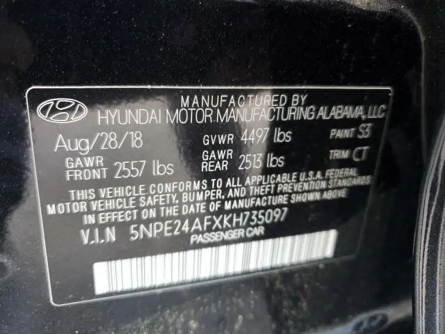 2019 HYUNDAI SONATA SE  