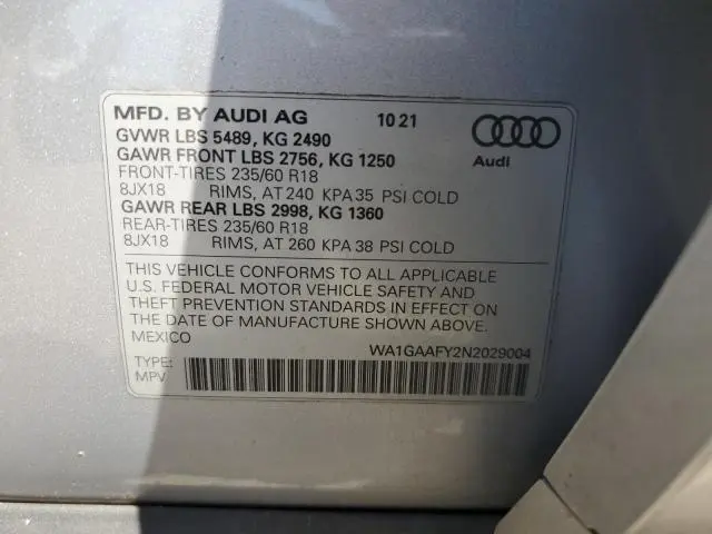 2022 AUDI Q5 PREMIUM 45  