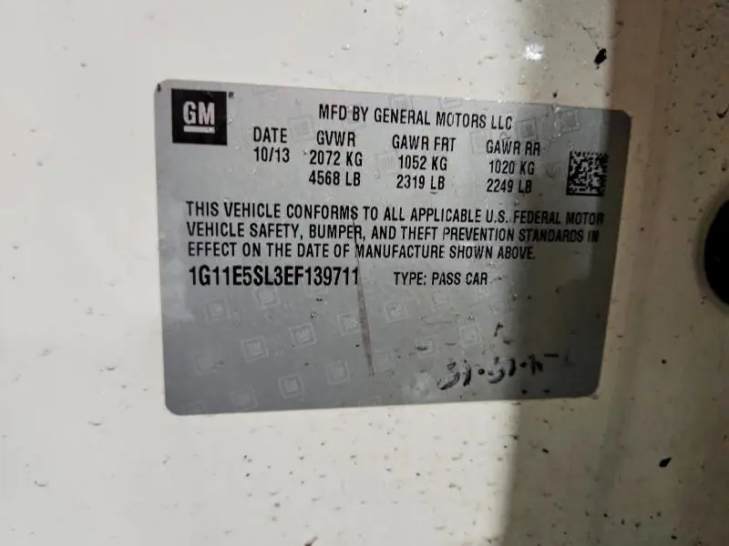 2014 CHEVROLET MALIBU 2LT  