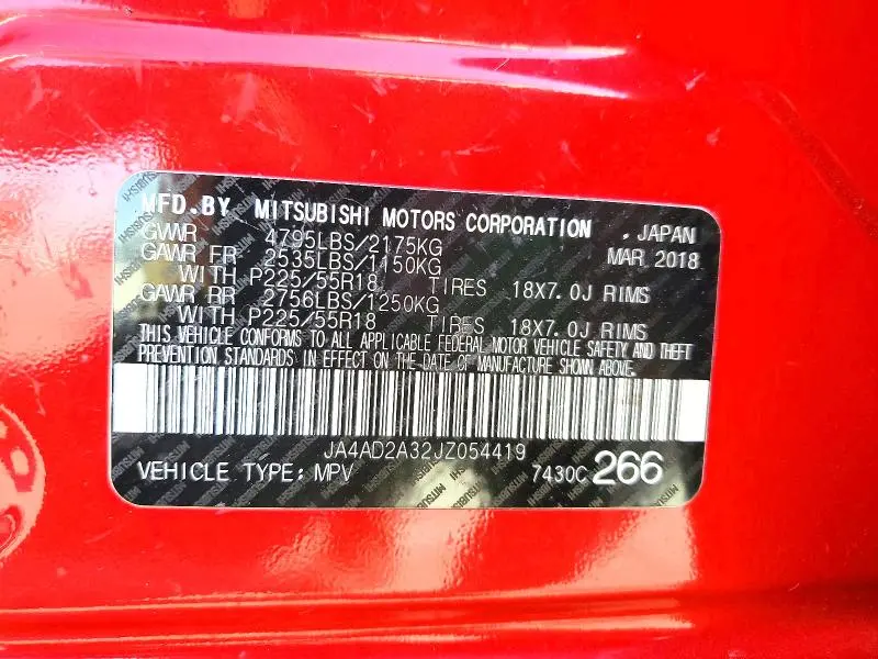2018 MITSUBISHI OUTLANDER ES  