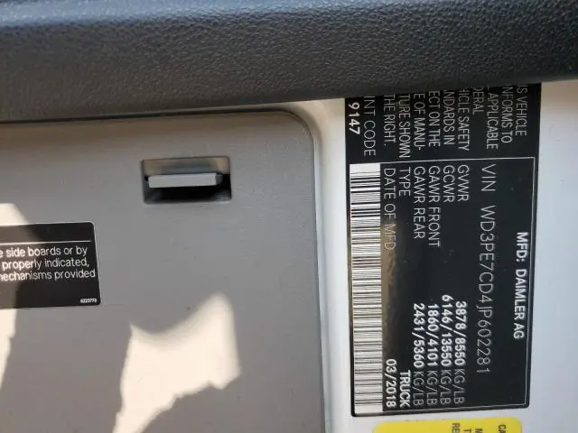 2018 MERCEDES-BENZ SPRINTER 2500  