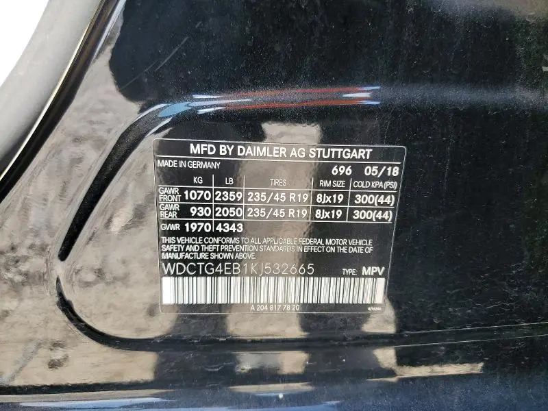 2019 MERCEDES-BENZ GLA 250  