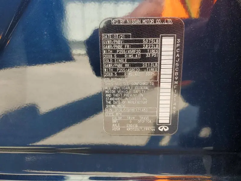 2021 INFINITI QX50 ESSENTIAL  