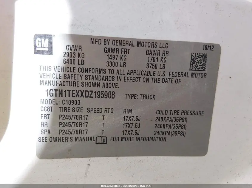 2013 GMC SIERRA 1500 WORK TRUCK