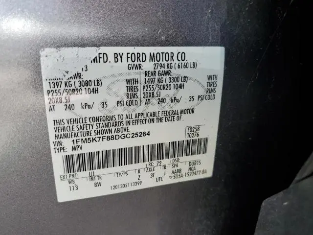 2013 FORD EXPLORER LIMITED  