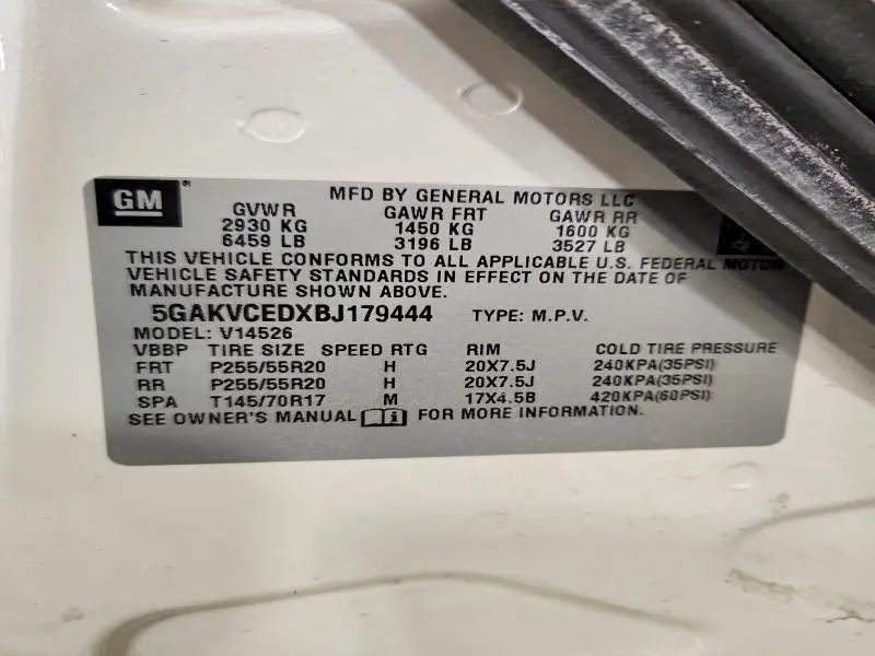 2011 BUICK ENCLAVE CXL  