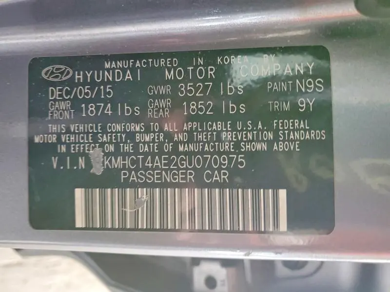 2016 HYUNDAI ACCENT SE  