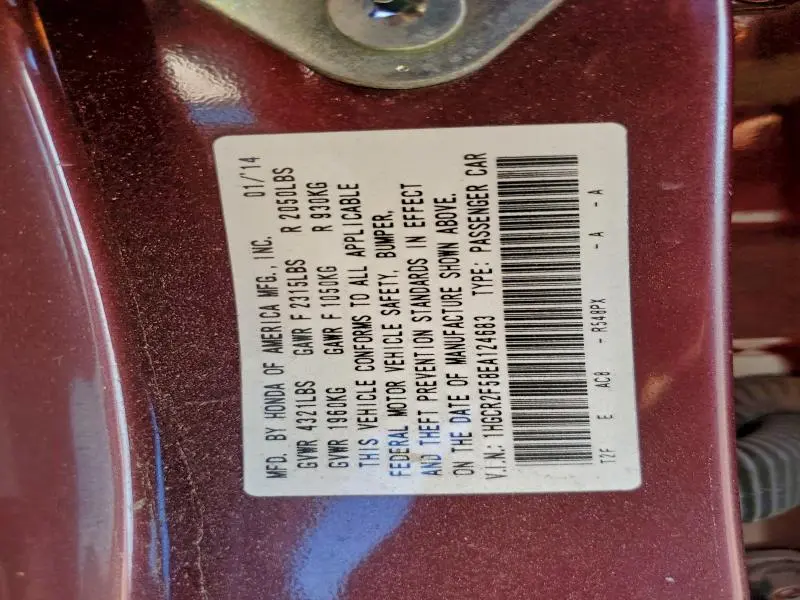 2014 HONDA ACCORD SPORT  