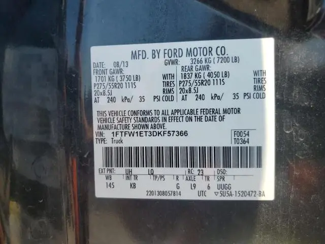 2013 FORD F150 SUPERCREW  