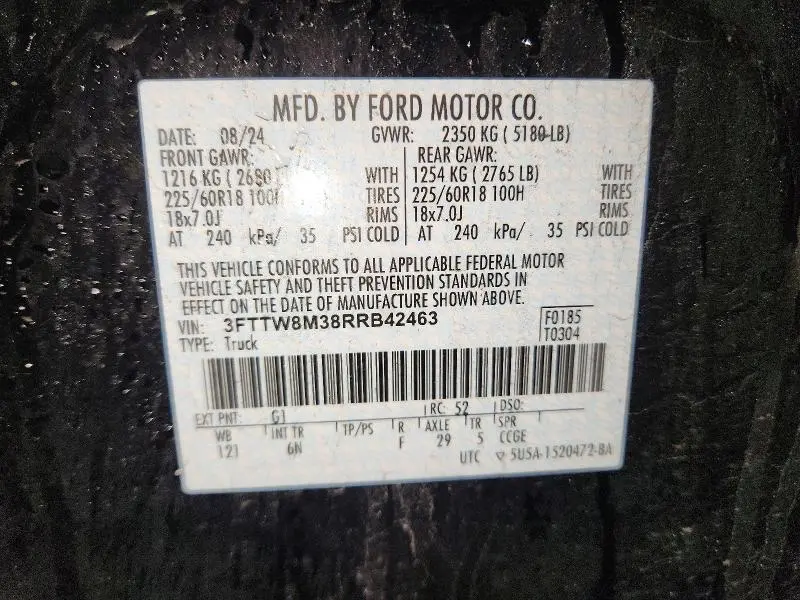 2024 FORD MAVERICK LARIAT  