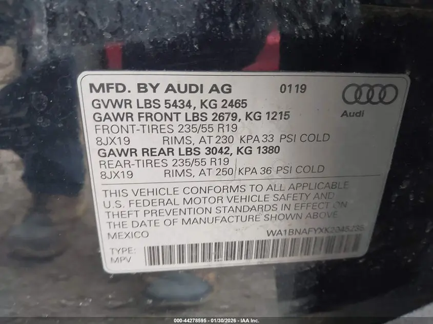 2019 AUDI Q5 45 PREMIUM
