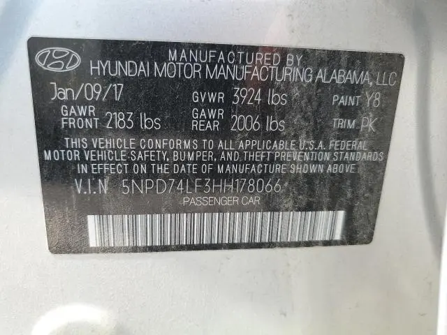 2017 HYUNDAI ELANTRA SE