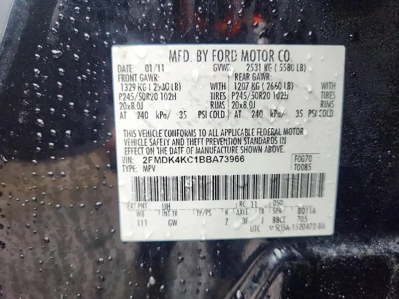 2011 FORD EDGE LIMITED  