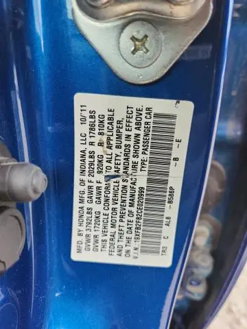 2012 HONDA CIVIC EX  