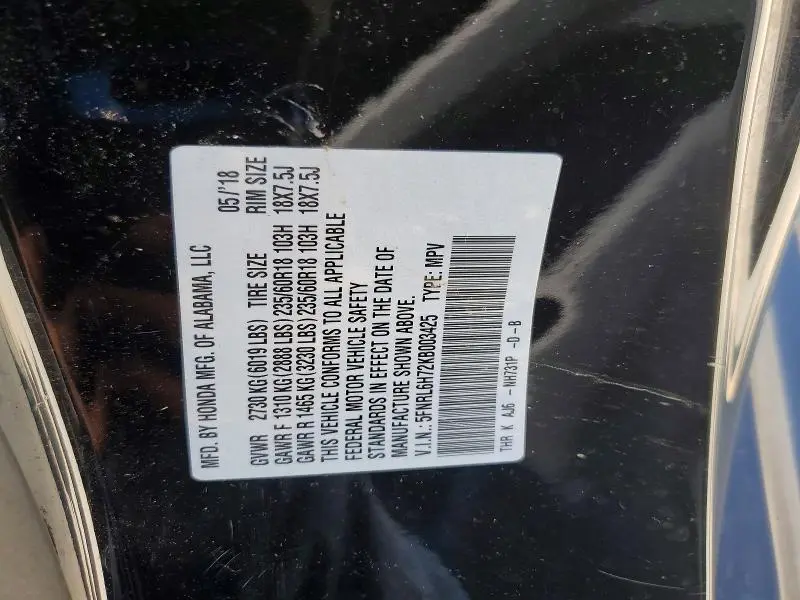2019 HONDA ODYSSEY EXL  