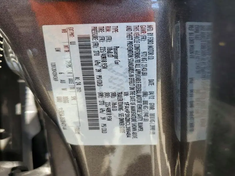 2012 FORD FOCUS TITANIUM  