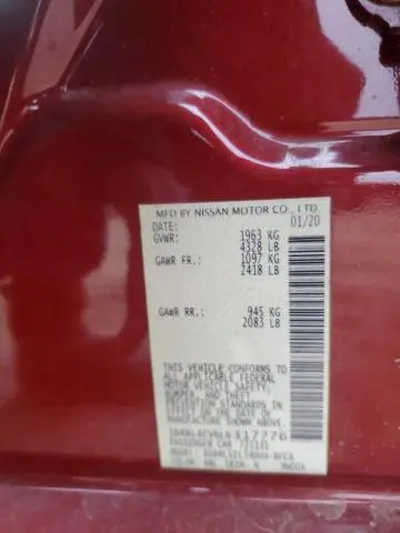 2020 NISSAN ALTIMA SR  