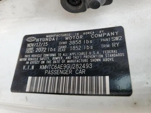 2016 HYUNDAI VELOSTER TURBO  