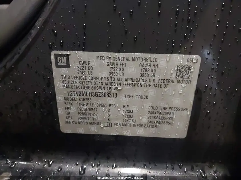 2016 GMC SIERRA 1500 SLE