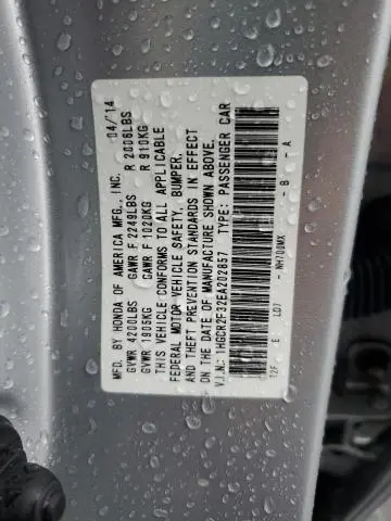 2014 HONDA ACCORD LX