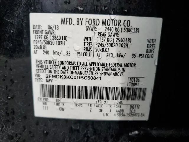 2013 FORD EDGE LIMITED  