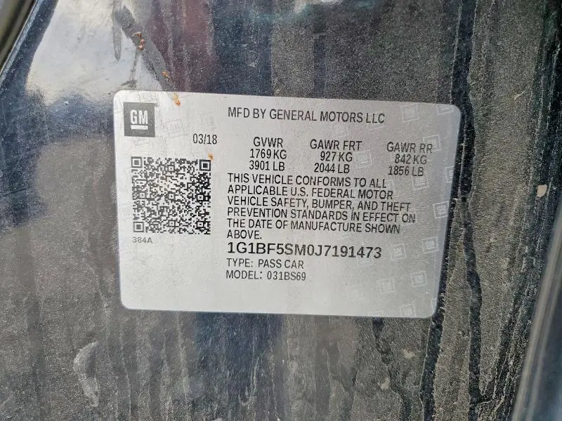 2018 CHEVROLET CRUZE PREMIER  