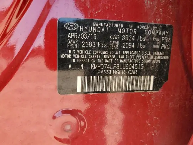 2020 HYUNDAI ELANTRA SE