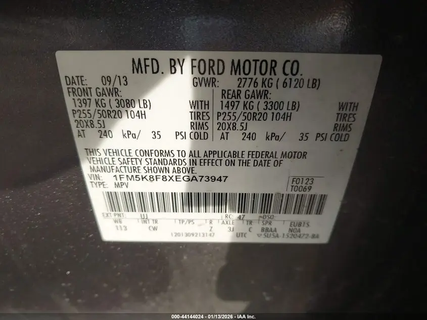 2014 FORD EXPLORER LIMITED