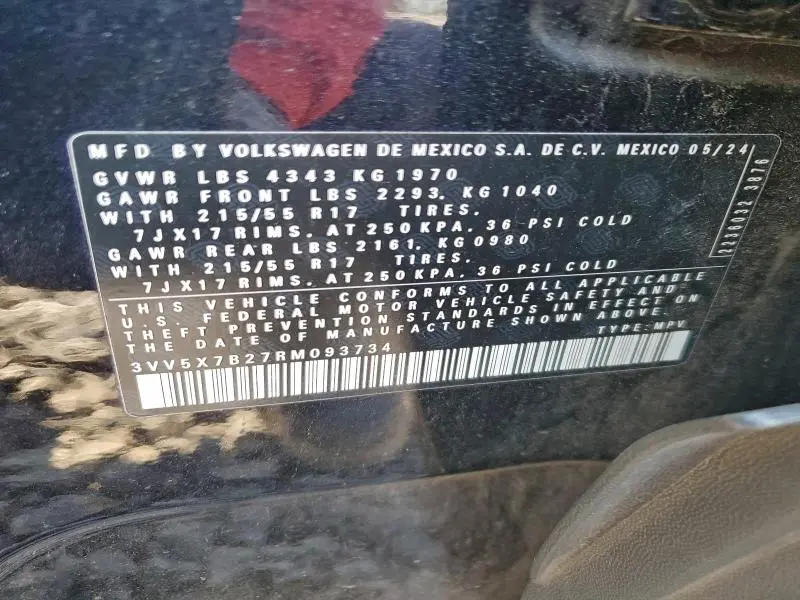 2024 VOLKSWAGEN TAOS S  