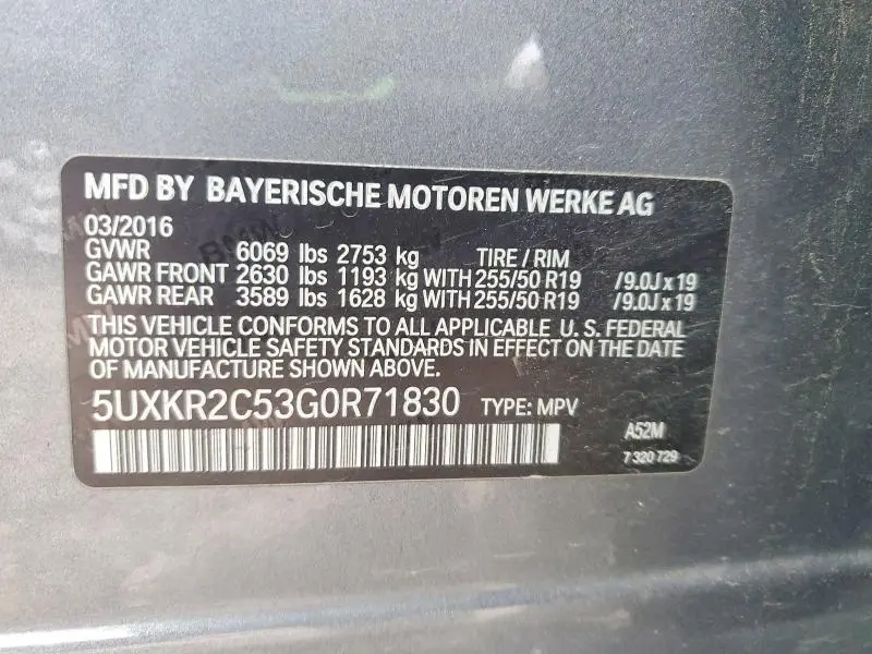 2016 BMW X5 SDRIVE35I  