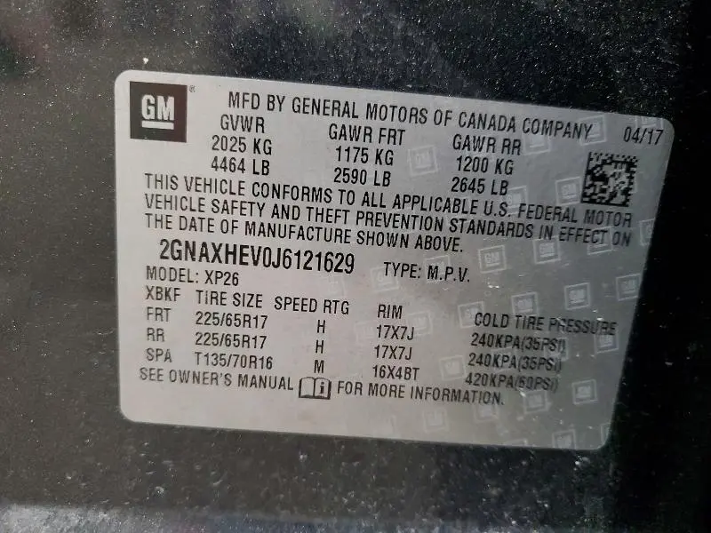 2018 CHEVROLET EQUINOX LS  