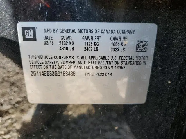 2016 CHEVROLET IMPALA LTZ  