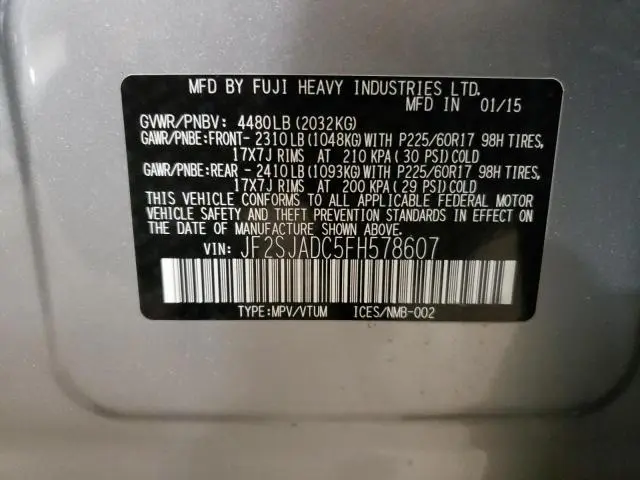 2015 SUBARU FORESTER 2.5I PREMIUM  