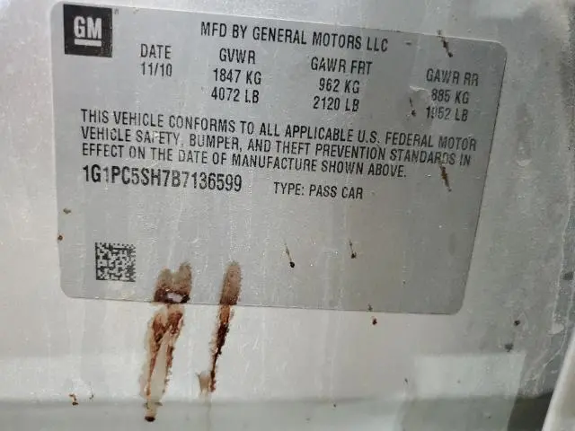 2011 CHEVROLET CRUZE LS