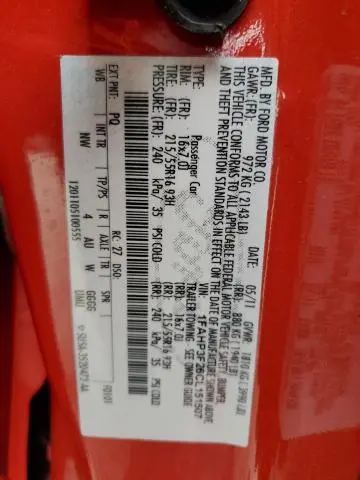 2012 FORD FOCUS SE  