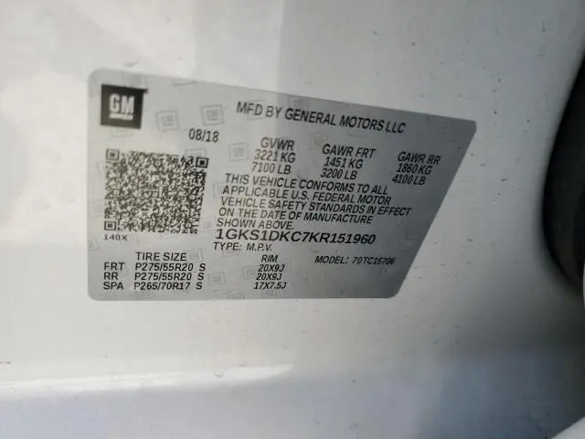 2019 GMC YUKON SLT  