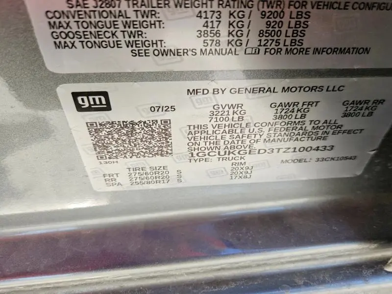 2026 CHEVROLET SILVERADO K1500 LTZ  