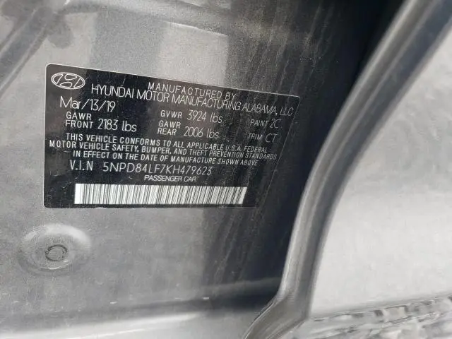 2019 HYUNDAI ELANTRA SEL  