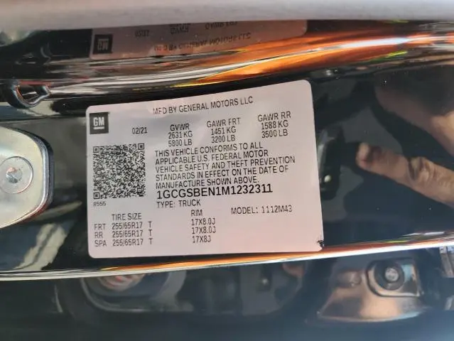 2021 CHEVROLET COLORADO   