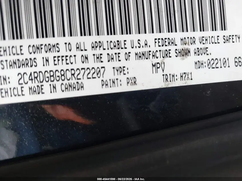 2012 DODGE GRAND CARAVAN SE/AVP