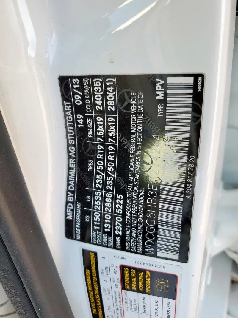 2014 MERCEDES-BENZ GLK 350  