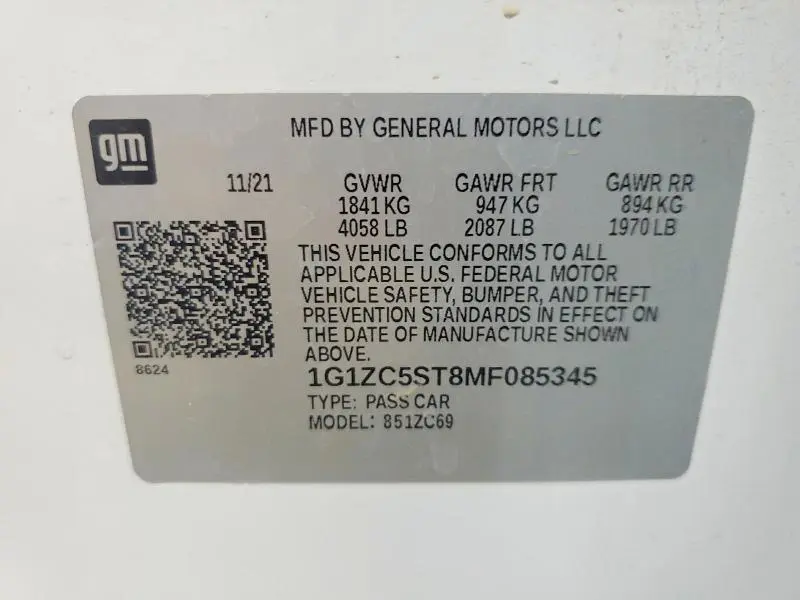 2021 CHEVROLET MALIBU LS  