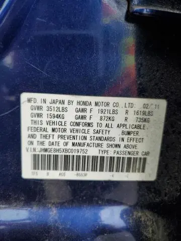 2011 HONDA FIT SPORT  