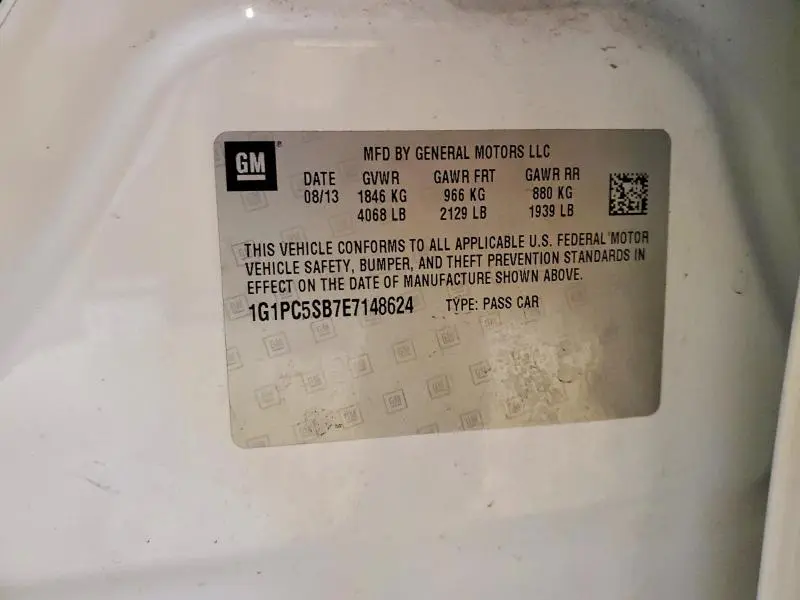 2014 CHEVROLET CRUZE LT  