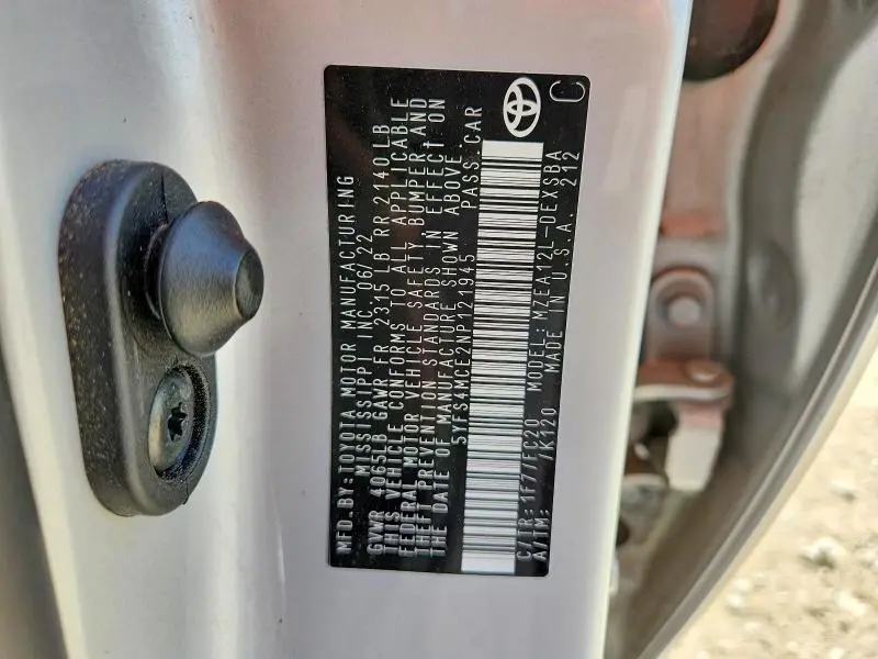 2022 TOYOTA COROLLA SE  