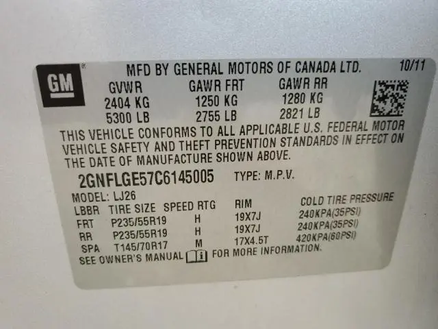 2012 CHEVROLET EQUINOX LTZ  