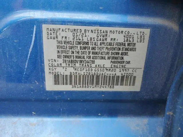 2021 NISSAN SENTRA SR  